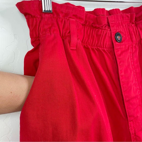 Xirena 2022 Cormick High Rise Paperbag Waist Wide Leg Pant in Red Pepper Size S - Picture 9 of 16